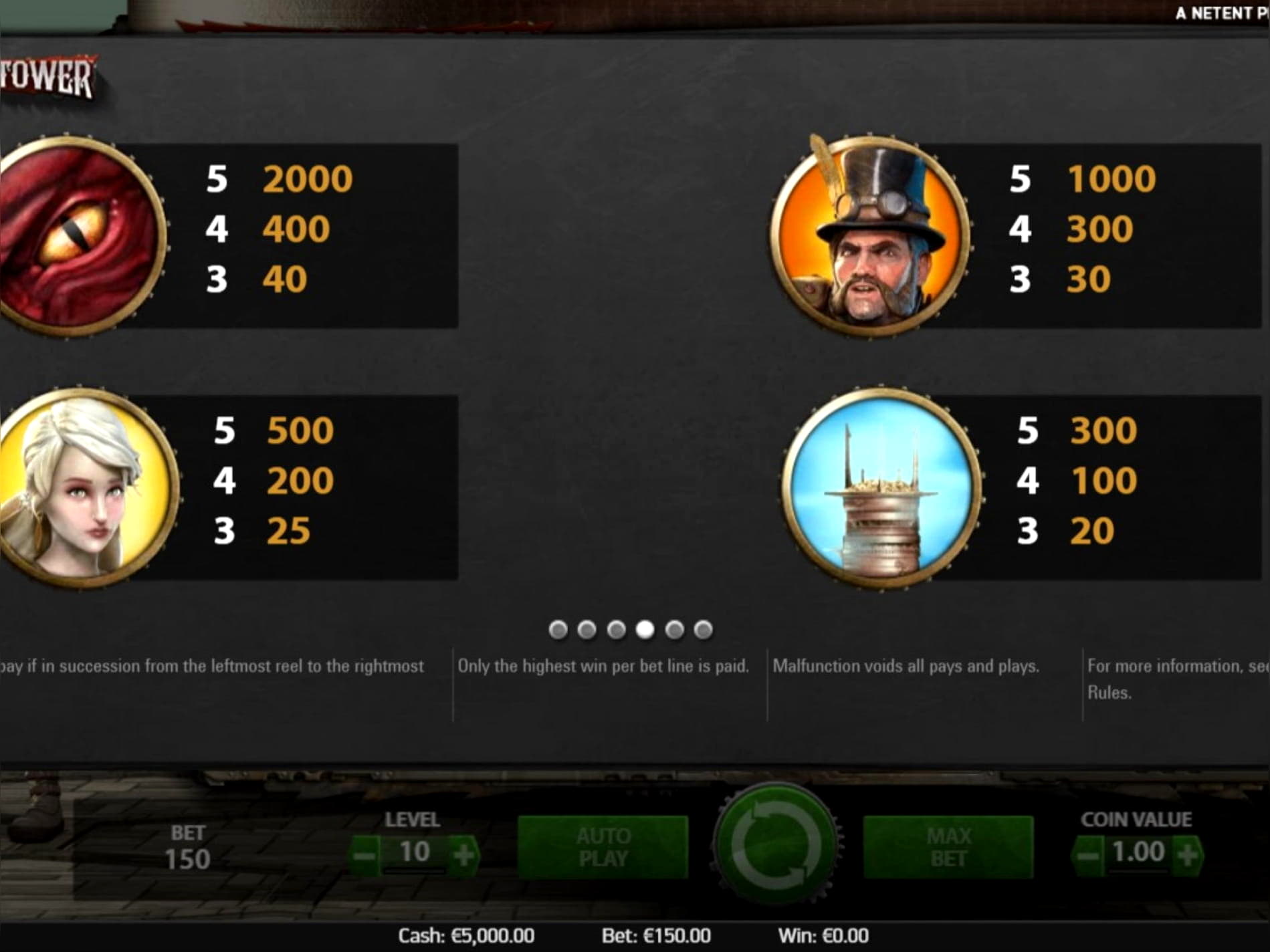 290 Free casino spins at Eurogrand Casino