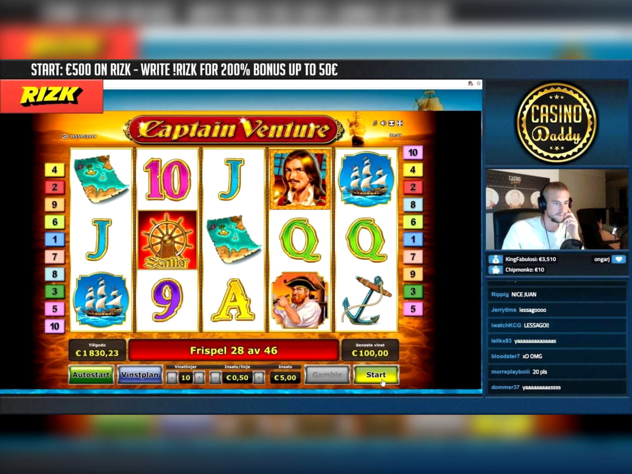 £50 Free Casino Tournament at Volt Casino