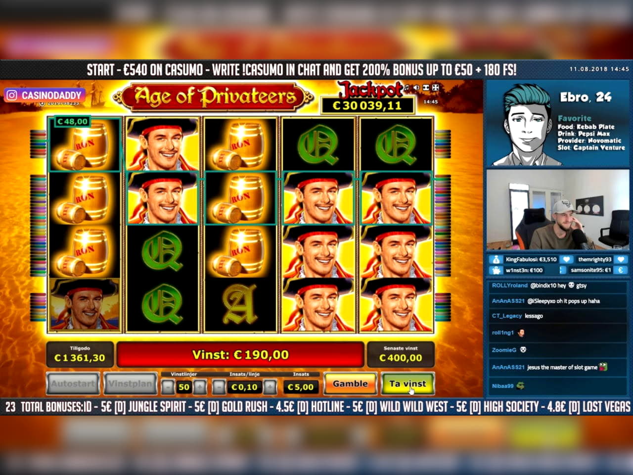 175% Match bonus at Bet At Home Casino