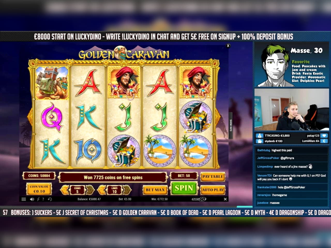 £222 No deposit bonus code at Touch Lucky Casino