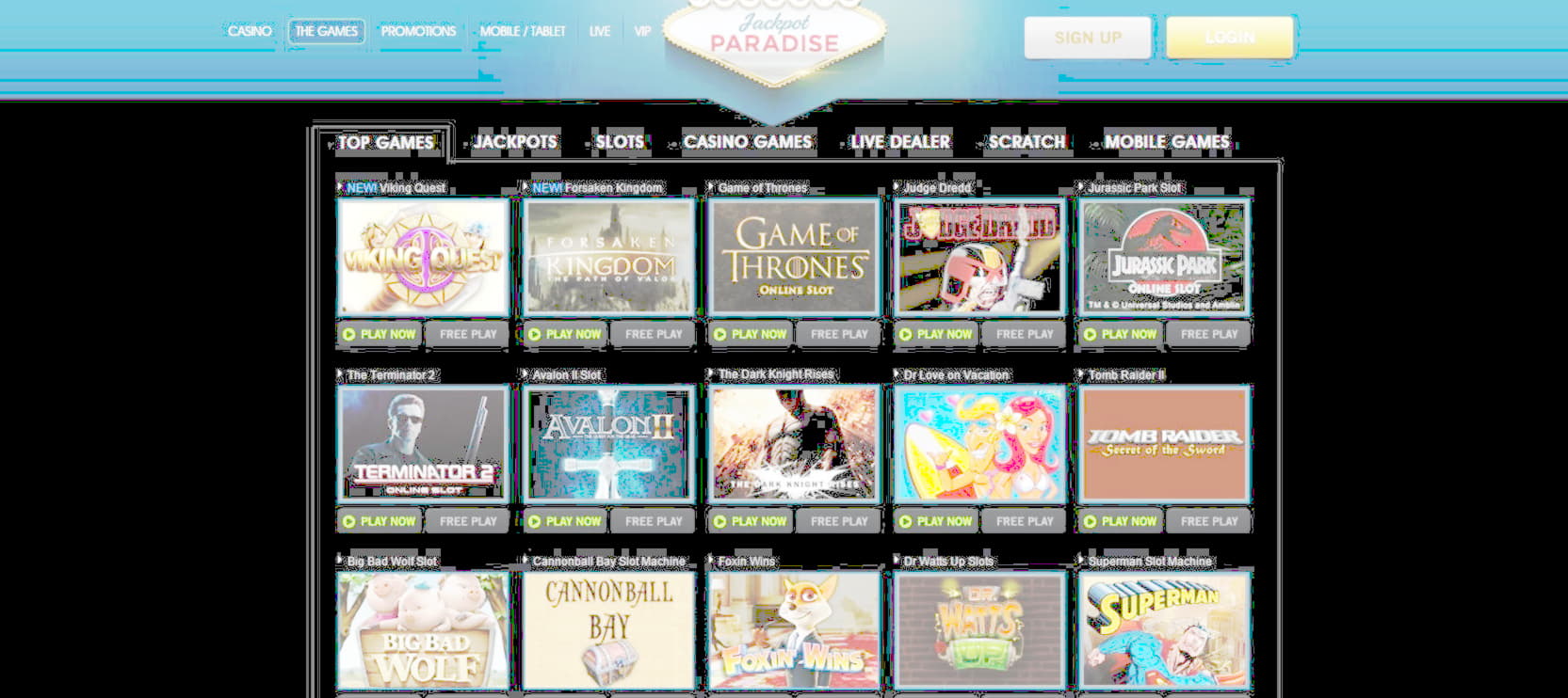70 Free spins no deposit casino at Party Casino