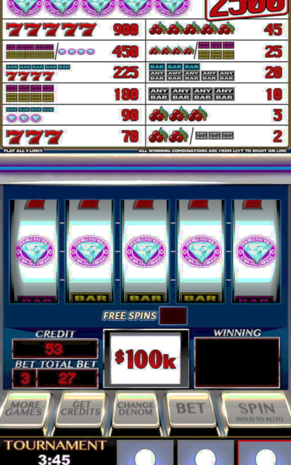 $3255 no deposit bonus code at Party Casino