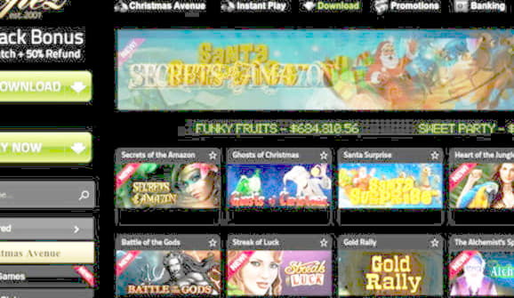 715% First Deposit Bonus at Spin Palace Casino
