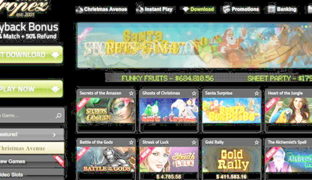 EURO 285 free casino chip at Hippozino Casino