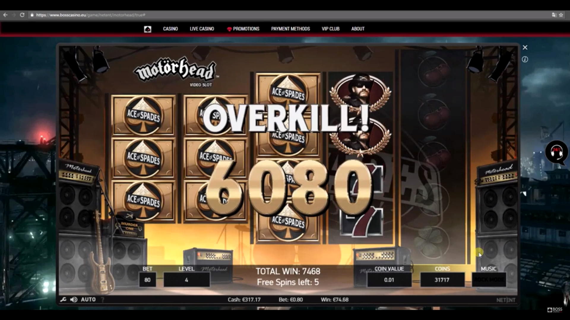 EURO 4055 no deposit casino bonus at Spin Palace Casino