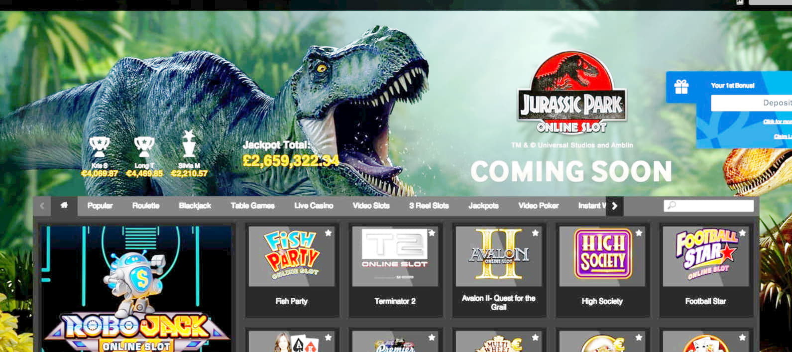 275 free spins no deposit at Slots Million Casino