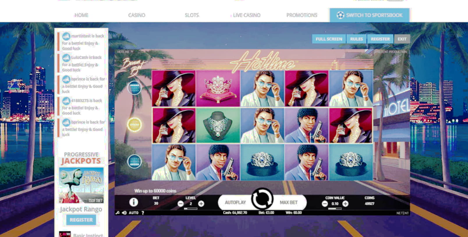 380% Match bonus casino at Spin Palace Casino