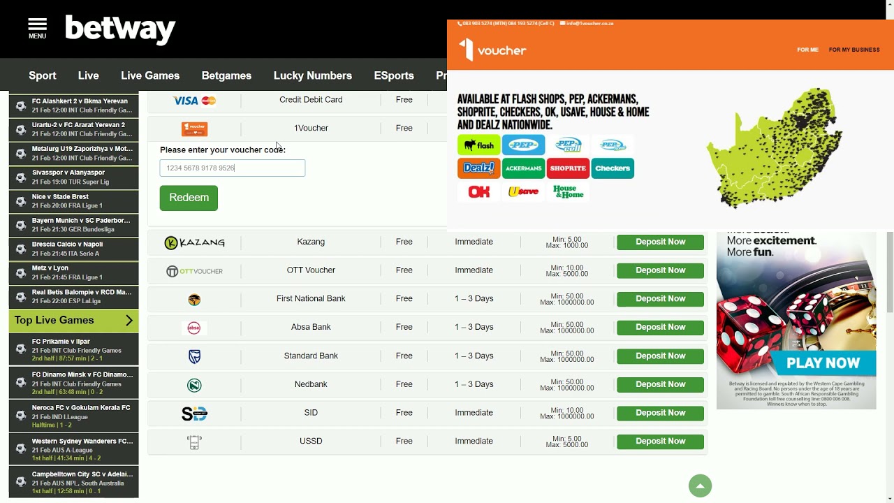 Betway Deposit – How to Top up your Betway Account – South Africa
