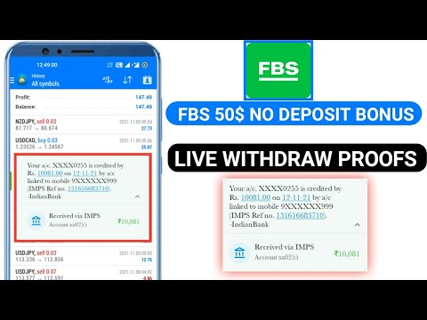 Fbs 50$ No deposit Bonus Live Withdrawal Process Hindi or Urdu