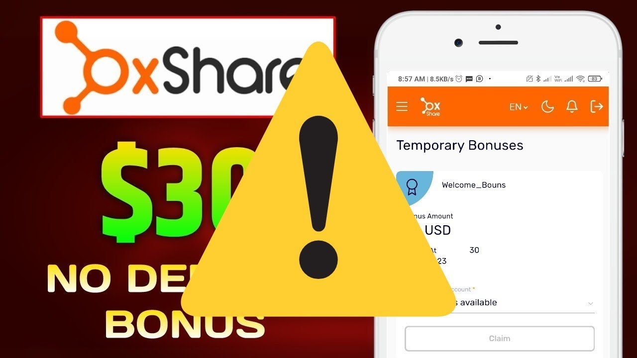 OxShare  No Deposit Bonus Forex 2023 || How To Claim Bonus