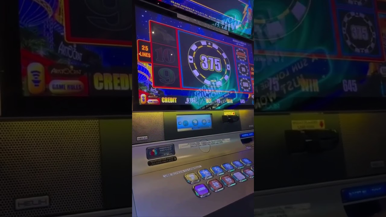 A big win of R1,825 on a slot machine in a South African casino